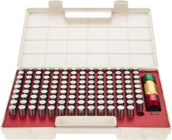 SPI - 125 Piece, 16.5-18.98mm Diameter Plug and Pin Gage Set - Minus 0.005mm Tolerance, Class ZZ - Americas Industrial Supply
