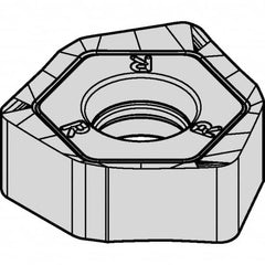 Kennametal - XNGJ43 LD Grade KCSM40 Carbide Milling Insert - AlTiN/TiN Finish, 4.5mm Thick, 12mm Inscribed Circle - Americas Industrial Supply