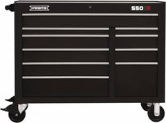 Proto - 23,779 Lb Capacity, 10 Drawer Mobile Workstation - 50" Wide x 25-1/4" Deep x 41" High, Steel, Black - Americas Industrial Supply