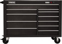 Proto - 26,541 Lb Capacity, 11 Drawer Mobile Workstation - 57" Wide x 25-1/4" Deep x 43" High, Steel, Dual Black - Americas Industrial Supply