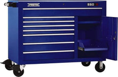 Proto - 18,920 Lb Capacity, 8 Drawer Mobile Workstation - 50" Wide x 25-1/4" Deep x 41" High, Steel, Black - Americas Industrial Supply