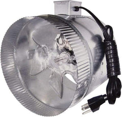 Suncourt - 8" Diam, 0.45 Amp, 120 Volt Duct Fan - 210 CFM, Single Speed - Americas Industrial Supply