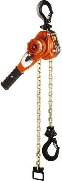 CM - 3,000 Lb Lifting Capacity, 15' Lift Height, Lever with Overload Protection Hoist - Made from Chain, 64 Lb Avg Pull to Lift Rated Load, 1 Chain - Americas Industrial Supply