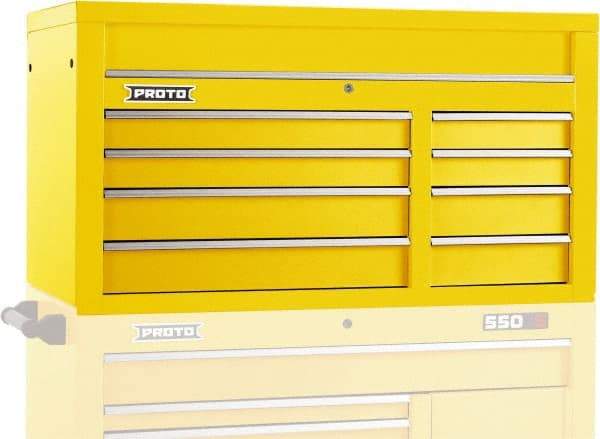 Proto - 10 Drawer Top Tool Chest - 50" Wide x 25-1/4" Deep x 27" High, Steel, Black - Americas Industrial Supply