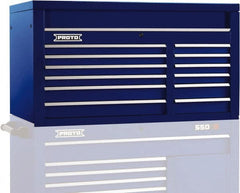 Proto - 12 Drawer Top Tool Chest - 50" Wide x 25-1/4" Deep x 27" High, Steel, Blue - Americas Industrial Supply
