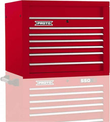 Proto - 6 Drawer Top Tool Chest - 34" Wide x 25-1/4" Deep x 27" High, Steel, Red - Americas Industrial Supply