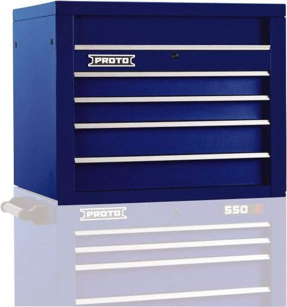 Proto - 4 Drawer Top Tool Chest - 34" Wide x 25-1/4" Deep x 27" High, Steel, Blue - Americas Industrial Supply