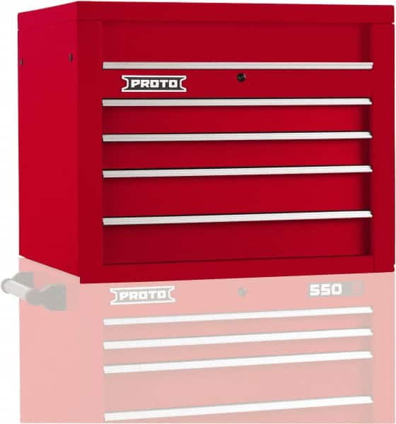 Proto - 4 Drawer Top Tool Chest - 34" Wide x 25-1/4" Deep x 27" High, Steel, Red - Americas Industrial Supply