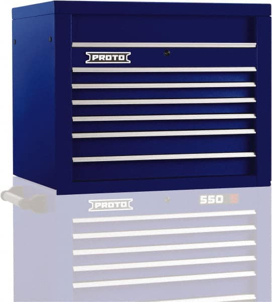 Proto - 6 Drawer Top Tool Chest - 34" Wide x 25-1/4" Deep x 27" High, Steel, Blue - Americas Industrial Supply