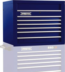 Proto - 6 Drawer Top Tool Chest - 34" Wide x 25-1/4" Deep x 27" High, Steel, Blue - Americas Industrial Supply