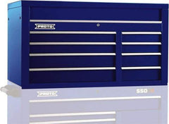 Proto - 8 Drawer Top Tool Chest - 50" Wide x 25-1/4" Deep x 27" High, Steel, Blue - Americas Industrial Supply
