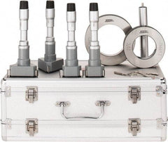 SPI - 4 Piece, 2 to 4", Chrome Plated Coated, Mechanical Inside Micrometer Set - 0.0002" Graduation, 6" Extension Rod Length, (2) Setting Rings Included - Americas Industrial Supply