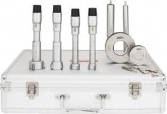 SPI - 4 Piece, 0.8 to 2", Chrome Plated Coated, Mechanical Inside Micrometer Set - 0.0002" Graduation, 6" Extension Rod Length, (2) Setting Rings Included - Americas Industrial Supply