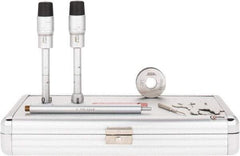 SPI - 2 Piece, 1/2 to 0.8", Chrome Plated Coated, Mechanical Inside Micrometer Set - 0.0002" Graduation, 6" Extension Rod Length, (1) Setting Ring Included - Americas Industrial Supply