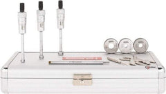 SPI - 3 Piece, 0.275 to 1/2", Chrome Plated Coated, Mechanical Inside Micrometer Set - 0.0001" Graduation, 4" Extension Rod Length, (3) Setting Rings Included - Americas Industrial Supply