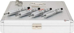 SPI - 4 Piece, 0.12 to 0.28", Chrome Plated Coated, Mechanical Inside Micrometer Set - 0.0001" Graduation, Ratchet Stop Thimble, (2) Setting Rings Included - Americas Industrial Supply