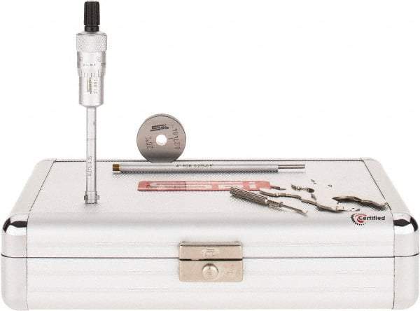 SPI - 0.275 to 0.35", 2.11" Gage Depth, Mechanical Inside Hole Micrometer - 0.0001" Graduation, 0.00016" Accuracy, Ratchet Stop Thimble - Americas Industrial Supply