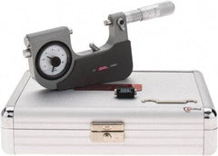 SPI - 1 to 2" Range, 0.00005" Graduation, Mechanical Indicating Micrometer - Accurate to 0.0002" Carbide Measuring Face - Americas Industrial Supply