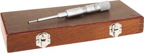 SPI - 0.06 to " Inside Range, 0 to 1" Outside Range, Mechanical Groove Micrometer - 0.001" Graduation, 0.0010" Accuracy, 0.26" Measuring Disc Diam, 0.03" Disc Edge Thickness - Americas Industrial Supply