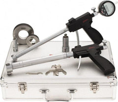 SPI - 0.8 to 2", 3.64 & 3.8" Deep, Pistol Grip Electronic Bore Gage Set - Up to 0.00016, 0.0002" Accuracy, 0.0001" Resolution, Includes Indicator - Americas Industrial Supply