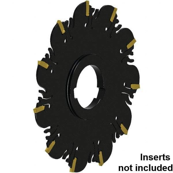 Kennametal - Arbor Connection, 0.165" Cutting Width, 38.89mm Depth of Cut, 5" Cutter Diam, 1-1/4" Hole DIam, 7 Tooth Indexable Slotting Cutter - 1-1/4" Shank Diam, FDA Toolholder, XCP42... Insert, Neutral Cutting Direction - Americas Industrial Supply