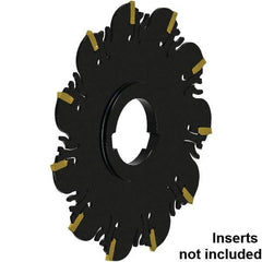 Kennametal - Arbor Connection, 1/16" Cutting Width, 38.2mm Depth of Cut, 125mm Cutter Diam, 32.01mm Hole Diam, 11 Tooth Indexable Slotting Cutter - 32.01mm Shank Diam, FDA Toolholder, XCP16... Insert, Neutral Cutting Direction - Americas Industrial Supply