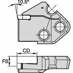 Kennametal - Right Hand Cut Indexable Grooving Cartridge - EG0800M08P08 Insert Style - Americas Industrial Supply
