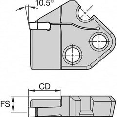 Kennametal - Right Hand Cut Indexable Grooving Cartridge - EG0600M06P04 Insert Style - Americas Industrial Supply