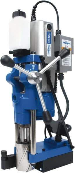 Hougen - 3/4" Chuck, 4" Travel, Portable Magnetic Drill Press - 70, 120, 200 & 332 RPM, 13 Amps, 1553 Watts, 115 Volts, 2' Cord Length - Americas Industrial Supply