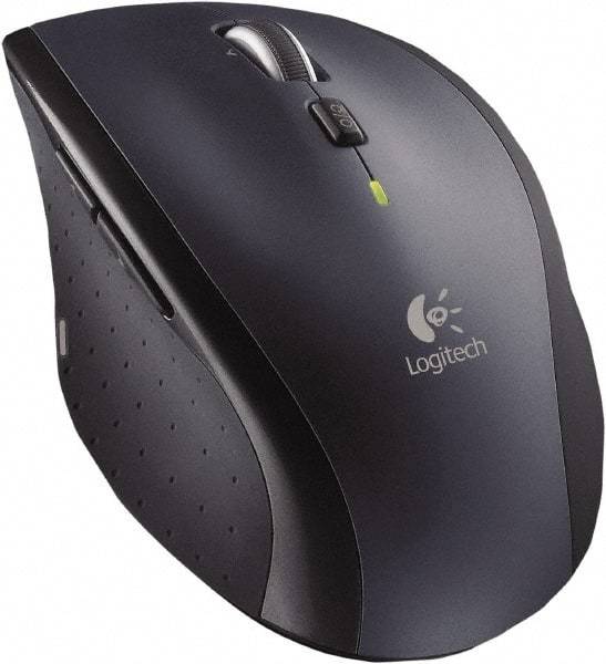 Logitech - Black Wireless Mouse - Use with Mac OS X 10.4 & Later,Windows XP, Vista, 7, 8 - Americas Industrial Supply