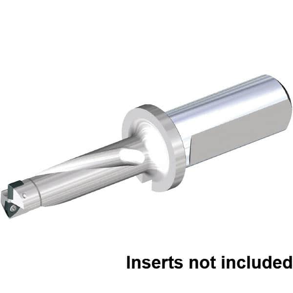 Kennametal - 61.5mm Max Drill Depth, 3xD, 20.5mm Diam, Indexable Insert Drill - 2 Inserts, 25mm Shank Diam, Straight Shank - Americas Industrial Supply