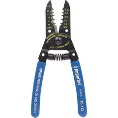 Imperial - 8 to 16 AWG Capacity Wire Stripper/Cutter - 6" OAL, Hardened Steel with Cushion Grip Handle - Americas Industrial Supply