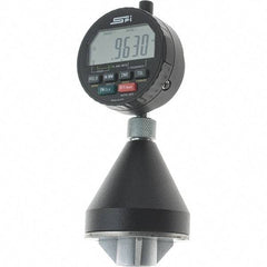SPI - 1 to 2", 0 to 90° Included Angle, Digital Chamfer Gage - Hardened Tool Steel (Plunger), 3 Blade Plunger, 0.0001" Accuracy, 0.0001" Graduation - Americas Industrial Supply