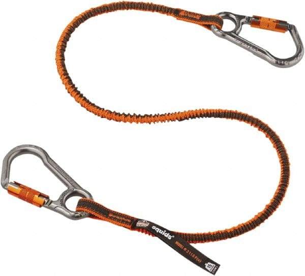 Ergodyne - 38" Tool Lanyard - Carabiner Connection, 60" Extended Length, Orange - Americas Industrial Supply