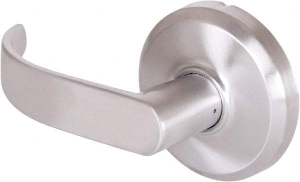 Stanley - Grade 2 Dummy Lever Lockset for 1-3/8 to 2" Thick Doors - 2-3/4" Back Set, Keyless Cylinder, Brass Alloy, Chrome Finish - Americas Industrial Supply