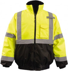 OccuNomix - Size XL Hi-Viz Yellow & Black High Visibility Jacket/Coat - Americas Industrial Supply
