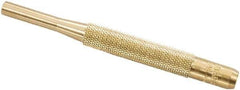 Starrett - 1/4" Pin Punch - 4" OAL, Brass - Americas Industrial Supply