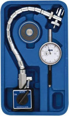 Fowler - 0.001" Graduation, 1" Max Meas, 0-100 Dial Reading, Dial Indicator & Base Kit - 2-1/2" Base Length x 2-1/8" Base Width x 2" Base Height, 2-1/4" Dial Diam - Americas Industrial Supply
