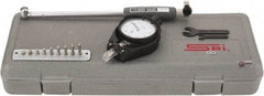 SPI - 10 Anvil, 0.7 to 1-1/2" Dial Bore Gage - 0.0005" Graduation, 6" Gage Depth, Accurate to 0.0006", Carbide Ball - Americas Industrial Supply