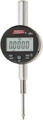 SPI - 0 to 1" Range, 0.0005" Graduation, Electronic Drop Indicator - Flat & Lug Back, Accurate to 0.0012", Inch & Metric System, Digital Display - Americas Industrial Supply