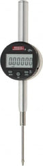 SPI - 0 to 2" Range, 0.00005" Graduation, Electronic Drop Indicator - Flat & Lug Back, Accurate to 0.00025", Inch & Metric System, Digital Display - Americas Industrial Supply