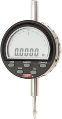 SPI - 0 to 1/2" Range, 0.0001" Graduation, Electronic Drop Indicator - Flat & Lug Back, Accurate to 0.0003", Inch & Metric System, Digital Display - Americas Industrial Supply