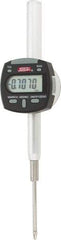 SPI - 0 to 2" Range, 0.0005" Graduation, Electronic Drop Indicator - Flat & Lug Back, Accurate to 0.0012", Inch & Metric System, Digital Display - Americas Industrial Supply