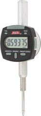 SPI - 0 to 1" Range, 0.0005" Graduation, Electronic Drop Indicator - Flat & Lug Back, Accurate to 0.0012", Inch & Metric System, Digital Display - Americas Industrial Supply
