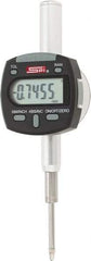 SPI - 0 to 1/2" Range, 0.0005" Graduation, Electronic Drop Indicator - Flat & Lug Back, Accurate to 0.0008", Inch & Metric System, Digital Display - Americas Industrial Supply