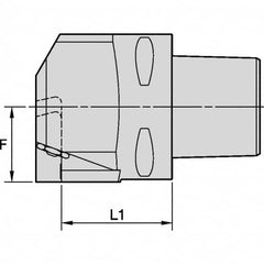 Kennametal - EG-P-GUP, EG-U-GUN, EG-U-GUP, ER-P-GUP, ER-U-GUN, ER-U-GUP Insert, 57mm Head Length, Modular Grooving Blade Holder Head - Right Hand Cut, System Size PSC80, Through Coolant, Series Beyond Evolution - Americas Industrial Supply