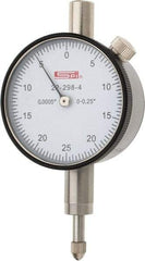 SPI - 1/4" Range, 0-25-0 Dial Reading, 0.0005" Graduation Dial Drop Indicator - 1.61" Dial, 0.05" Range per Revolution, 0.0005" Accuracy, Includes NIST Traceability Certification - Americas Industrial Supply