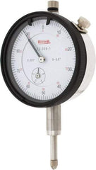 SPI - 1/2" Range, 0-100 Dial Reading, 0.001" Graduation Dial Drop Indicator - 2.2" Dial, 0.1" Range per Revolution, 0.002" Accuracy, Revolution Counter, Includes NIST Traceability Certification - Americas Industrial Supply