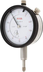 SPI - 1/4" Range, 0-100 Dial Reading, 0.001" Graduation Dial Drop Indicator - 2.2" Dial, 0.1" Range per Revolution, 0.002" Accuracy, Revolution Counter, Includes NIST Traceability Certification - Americas Industrial Supply