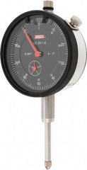 SPI - 1" Range, 0-100 Dial Reading, 0.001" Graduation Dial Drop Indicator - 2.2" Dial, 0.1" Range per Revolution, 0.002" Accuracy, Revolution Counter, Includes NIST Traceability Certification - Americas Industrial Supply